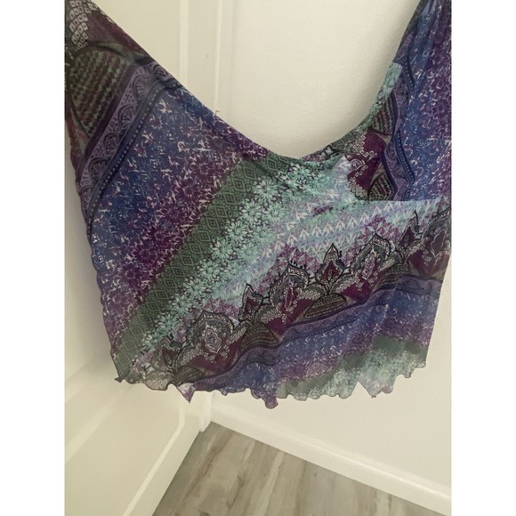 Multicolor Purple Abstract Paisley Patterned Dressbarn Wrap Dress Size 4 EUC - Picture 5 of 5